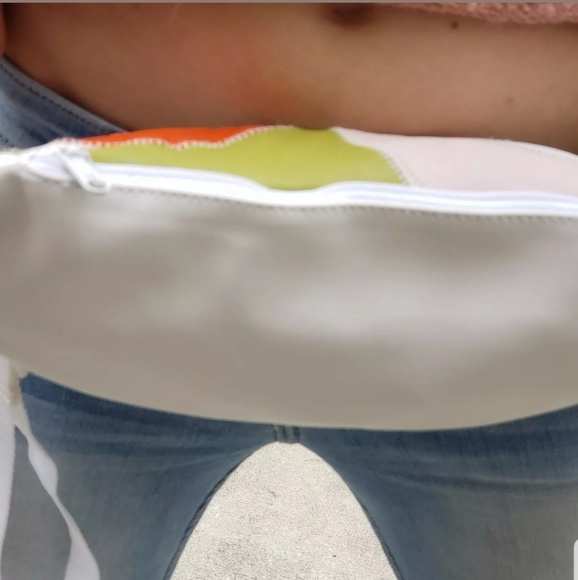 Vintage Fanny Pack Hip Waist Bag Colorblock 80s - Picture 3 of 4